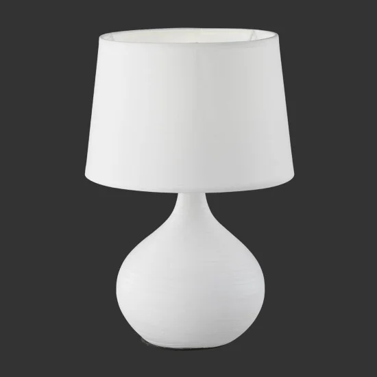 LÂMPADA DE MESA DE CERÂMICA BRANCA GUIDO 2