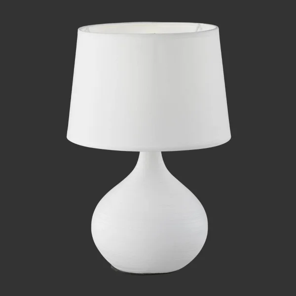 LÂMPADA DE MESA DE CERÂMICA BRANCA GUIDO