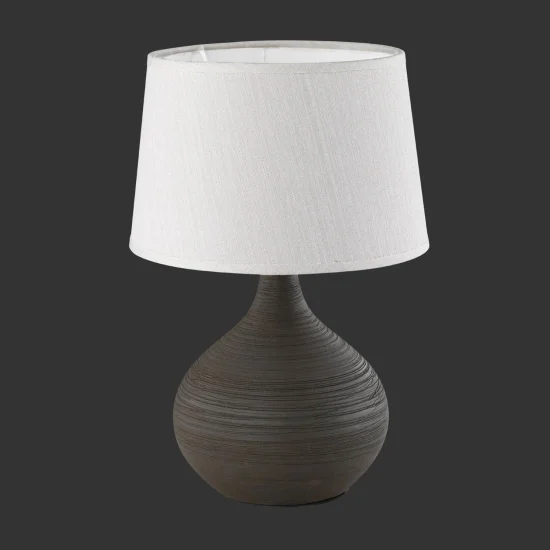 LÂMPADA DE MESA DE CERÂMICA MARROM GUIDO 2