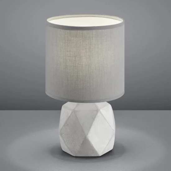 LÂMPADA DE MESA TAYLOR TELA CINZA 2