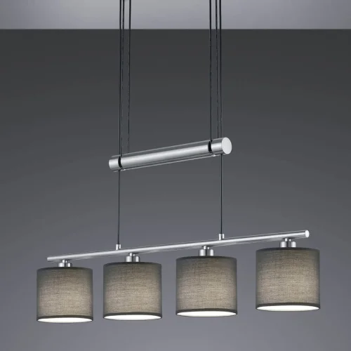 LÂMPADA DE TETO 4 LUZES OLIVIA CINZA