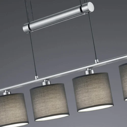 LÂMPADA DE TETO 4 LUZES OLIVIA CINZA