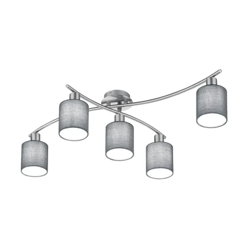 LÂMPADA DE TETO 5 LUZES PICCOLO CINZA