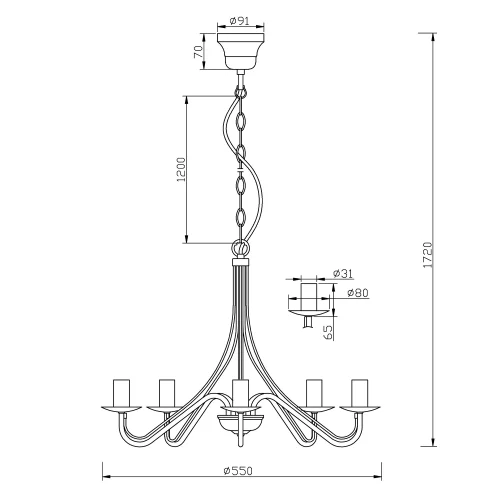LÂMPADA DE TETO 5 LUZES MIRANDA FORJAS LÂMPADA DE TETO 5 LUZES MIRANDA FORJAS