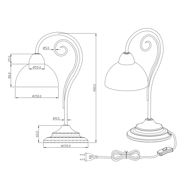 LÂMPADA DE MESA MIRANDA FORJAS