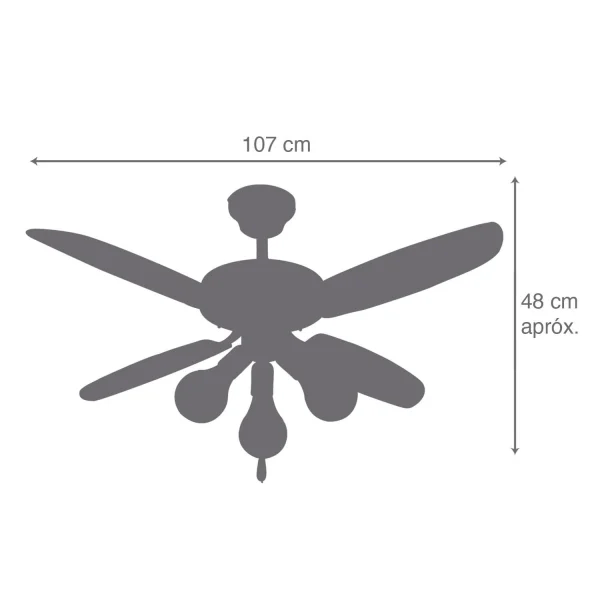 VENTILADOR BRANCO MAGNOLIA TETO