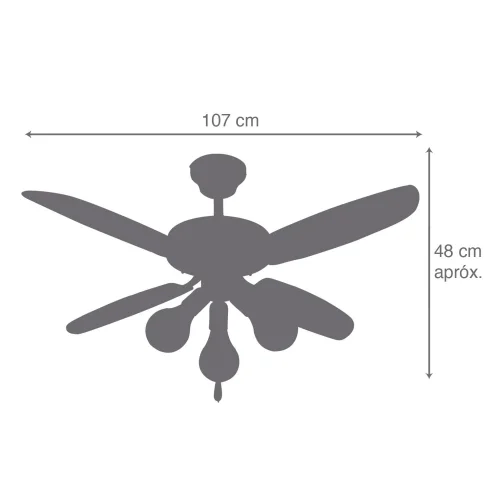 VENTILADOR BRANCO MAGNOLIA TETO