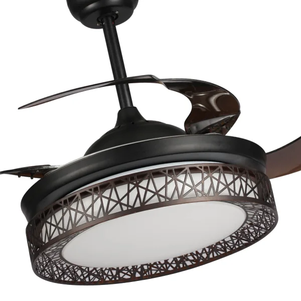MARROM LED FORREST VENTILADOR TETO