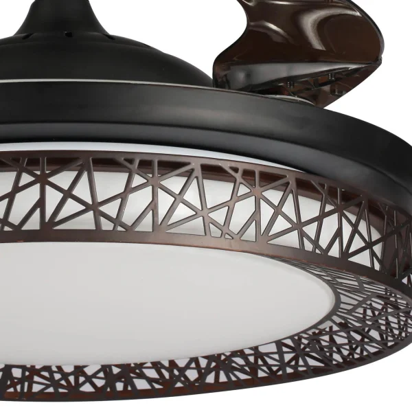 MARROM LED FORREST VENTILADOR TETO