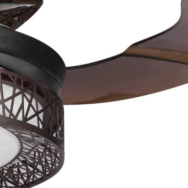 MARROM LED FORREST VENTILADOR TETO