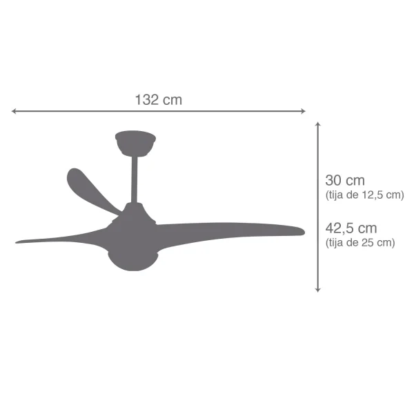 VENTILADOR MARROM PARRISH TETO LED