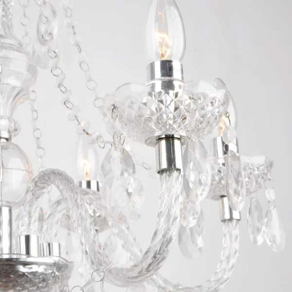 LÂMPADA DE TETO 6 LUZES LEOETTA TRANSPARENTES LÂMPADA DE TETO 6 LUZES LEOETTA TRANSPARENTES