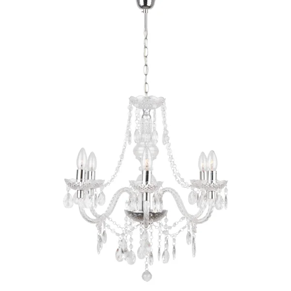 LÂMPADA DE TETO 6 LUZES LEOETTA TRANSPARENTES LÂMPADA DE TETO 6 LUZES LEOETTA TRANSPARENTES