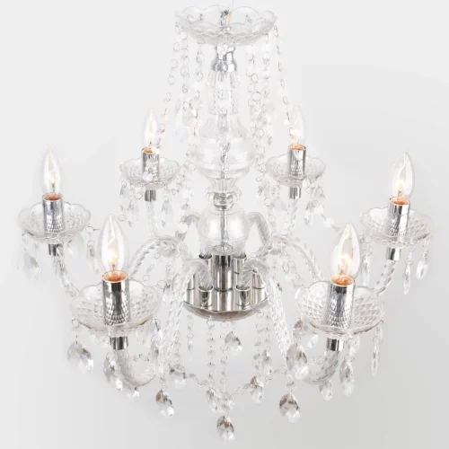 LÂMPADA DE TETO 6 LUZES LEOETTA TRANSPARENTES LÂMPADA DE TETO 6 LUZES LEOETTA TRANSPARENTES