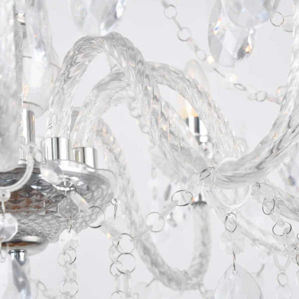 LÂMPADA DE TETO 10 LUZES LEOETTA TRANSPARENTES