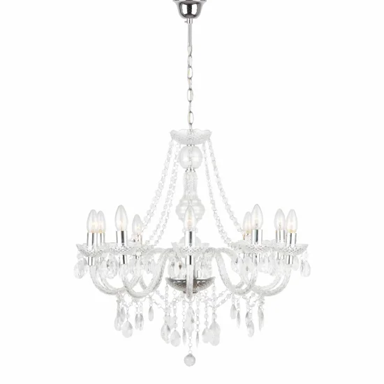 LÂMPADA DE TETO 10 LUZES LEOETTA TRANSPARENTES 2