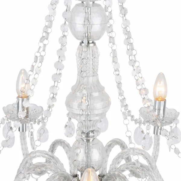 LÂMPADA DE TETO 10 LUZES LEOETTA TRANSPARENTES