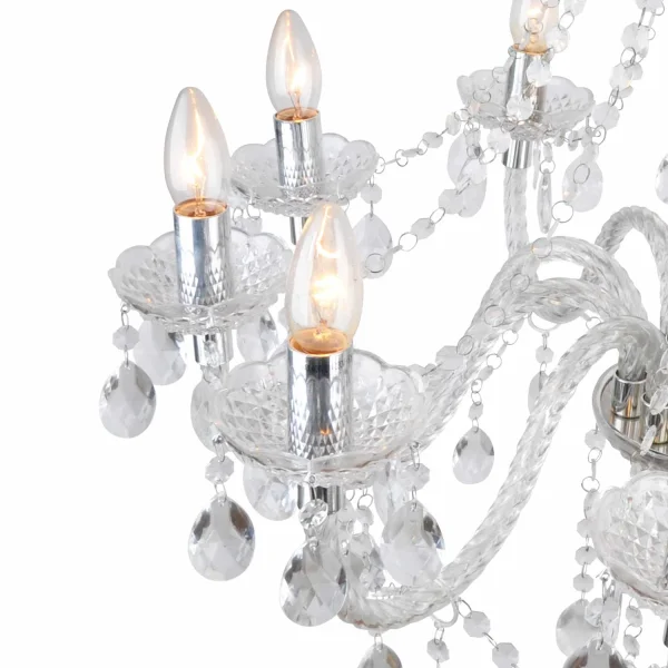 LÂMPADA DE TETO 10 LUZES LEOETTA TRANSPARENTES