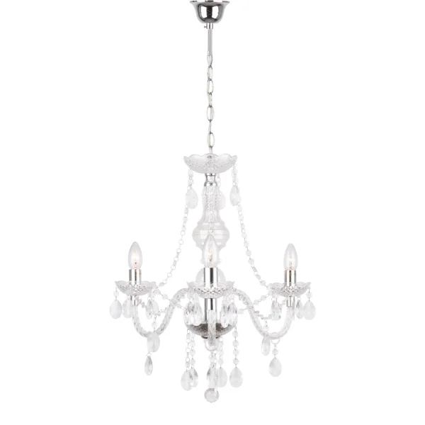 LÂMPADA DE TETO 3 LUZES LEOETTA TRANSPARENTES