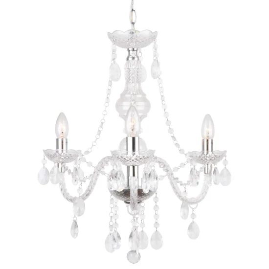 LÂMPADA DE TETO 3 LUZES LEOETTA TRANSPARENTES