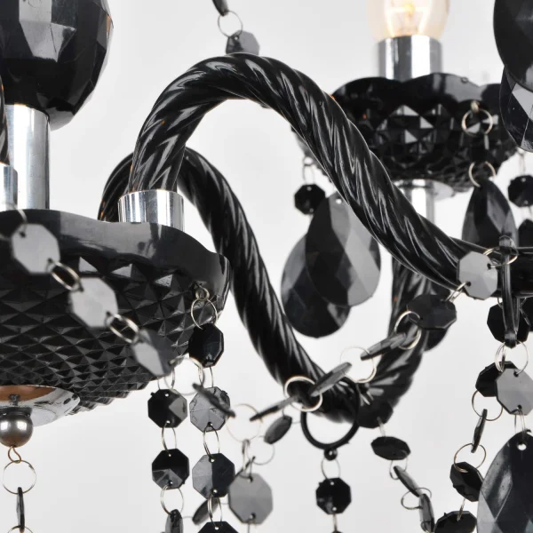 LÂMPADA DE TETO 6 LUZES GIULIA PRETAS