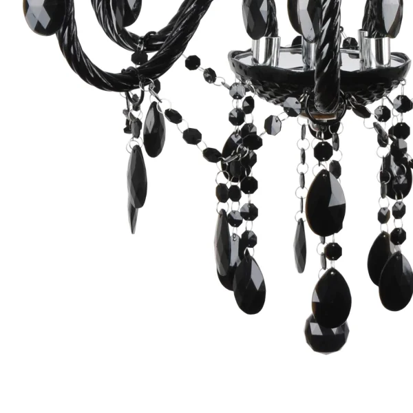 LÂMPADA DE TETO 6 LUZES GIULIA PRETAS