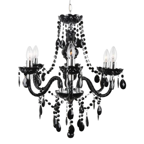 LÂMPADA DE TETO 6 LUZES GIULIA PRETAS