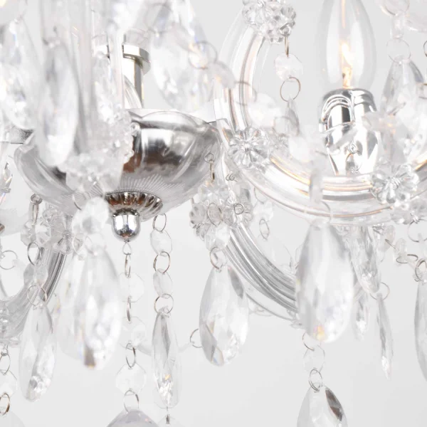 LÂMPADA DE TETO 5 LUZES NICOLA TRANSPARENTES LÂMPADA DE TETO 5 LUZES NICOLA TRANSPARENTES