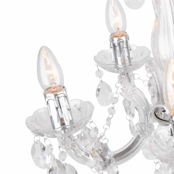 LÂMPADA DE TETO 5 LUZES NICOLA TRANSPARENTES LÂMPADA DE TETO 5 LUZES NICOLA TRANSPARENTES