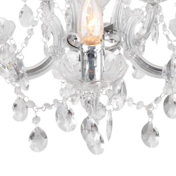 LÂMPADA DE TETO 5 LUZES NICOLA TRANSPARENTES LÂMPADA DE TETO 5 LUZES NICOLA TRANSPARENTES