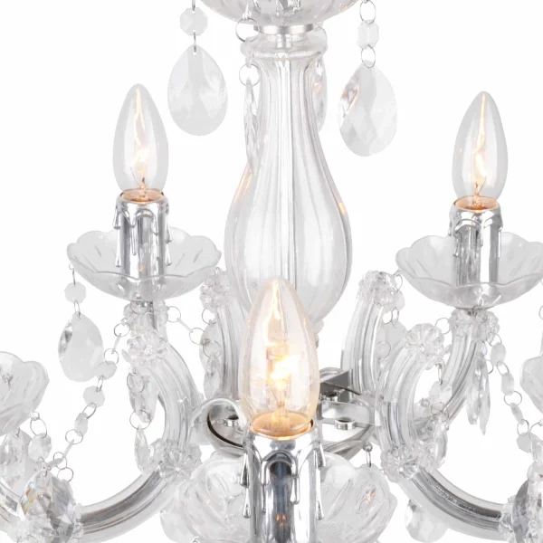 LÂMPADA DE TETO 5 LUZES NICOLA TRANSPARENTES LÂMPADA DE TETO 5 LUZES NICOLA TRANSPARENTES