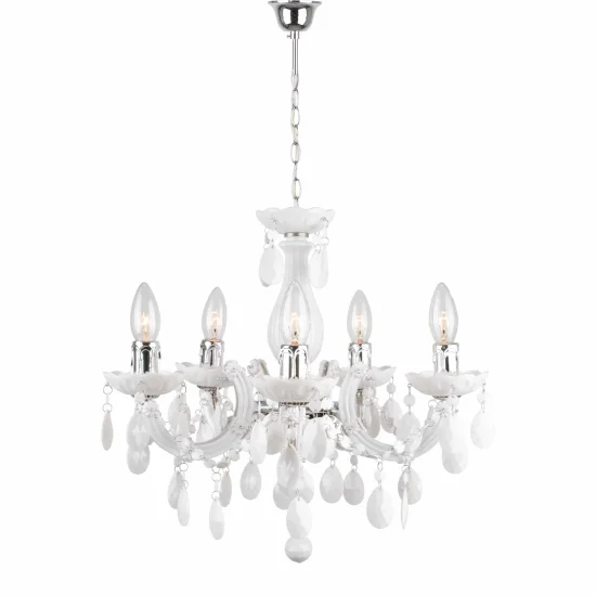 LÂMPADA DE TETO 5 LUZES NICOLA BRANCAS 2