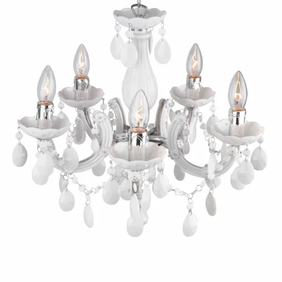 LÂMPADA DE TETO 5 LUZES NICOLA BRANCAS