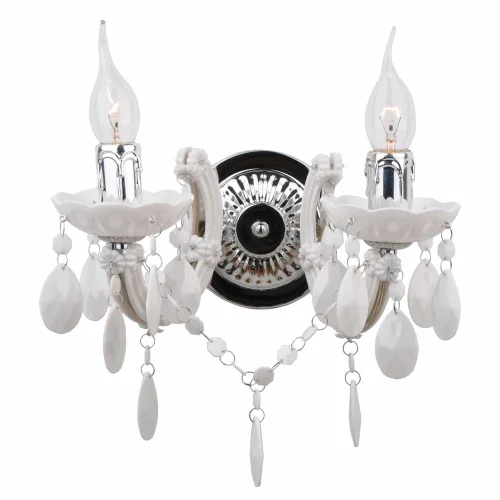 LÂMPADA DE PAREDE 2 LUZES DE MOLA BRANCAS