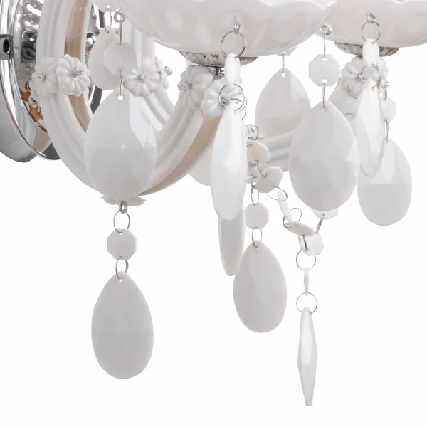 LÂMPADA DE PAREDE 2 LUZES DE MOLA BRANCAS