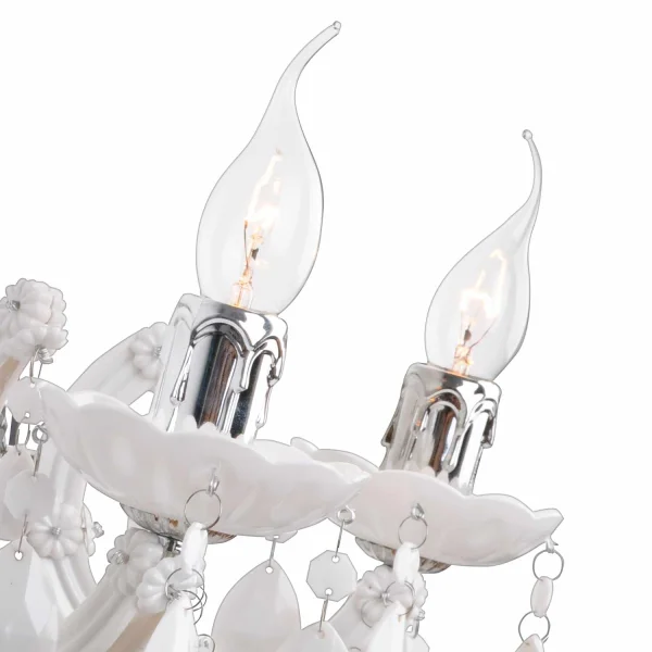 LÂMPADA DE PAREDE 2 LUZES DE MOLA BRANCAS