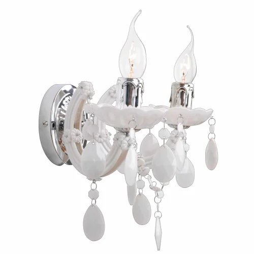 LÂMPADA DE PAREDE 2 LUZES DE MOLA BRANCAS