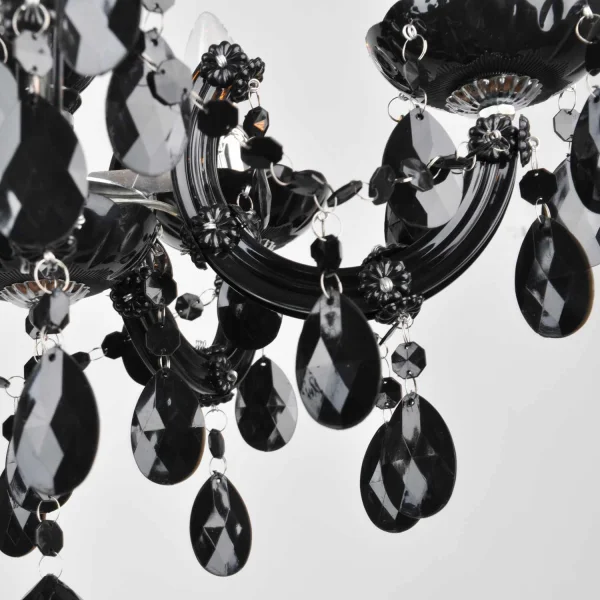 LÂMPADA DE TETO 5 LUZES OLETHEA PRETAS