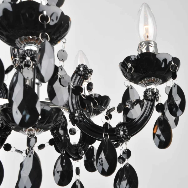 LÂMPADA DE TETO 5 LUZES OLETHEA PRETAS