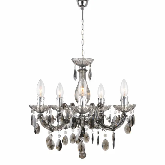 LÂMPADA DE TETO 5 LUZES VIRGILIA FUMADO 2