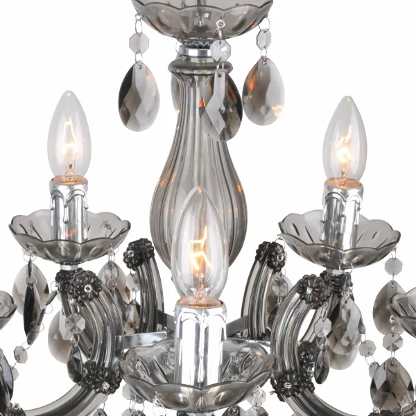 LÂMPADA DE TETO 5 LUZES VIRGILIA FUMADO