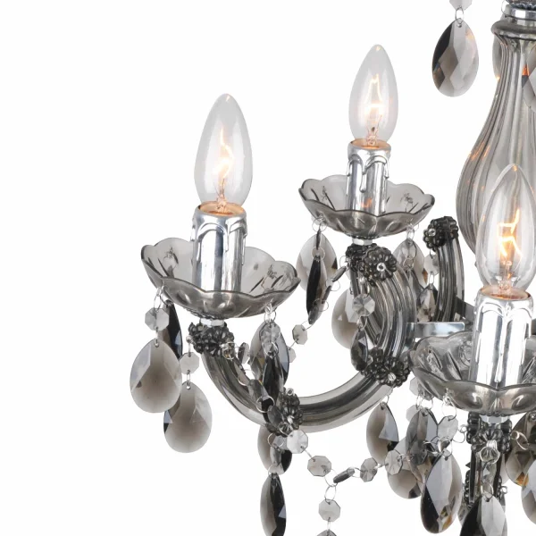 LÂMPADA DE TETO 5 LUZES VIRGILIA FUMADO