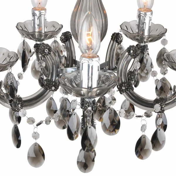 LÂMPADA DE TETO 5 LUZES VIRGILIA FUMADO