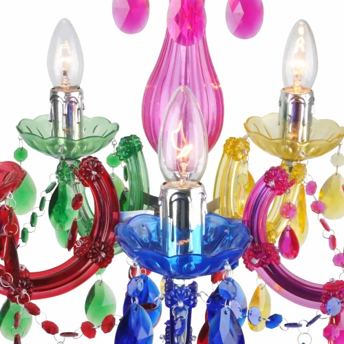 LÂMPADA DE TETO 5 LUZES MULTICOLORIDAS