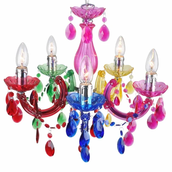 LÂMPADA DE TETO 5 LUZES MULTICOLORIDAS 2