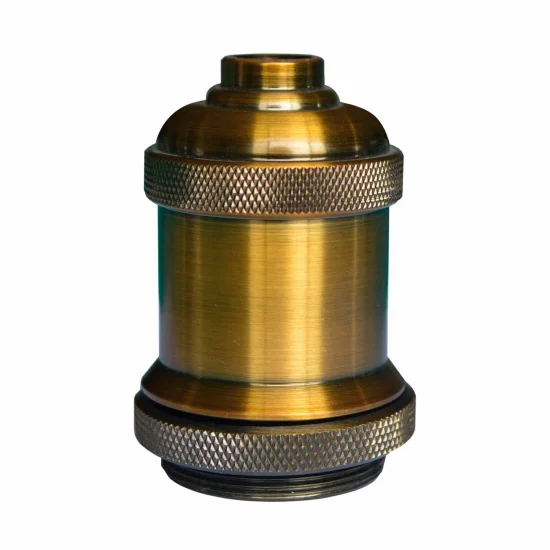 SUPORTE DE LÂMPADA E27 1L DE COBRE DOURADO DE AÇO