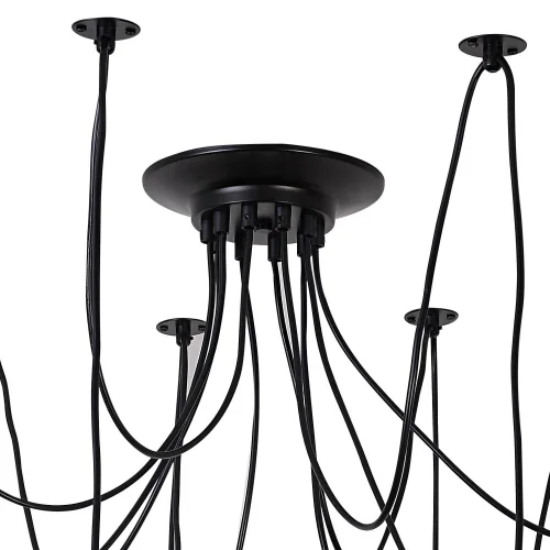 LÂMPADA DE TETO 10 LUZES CARLA PRETAS