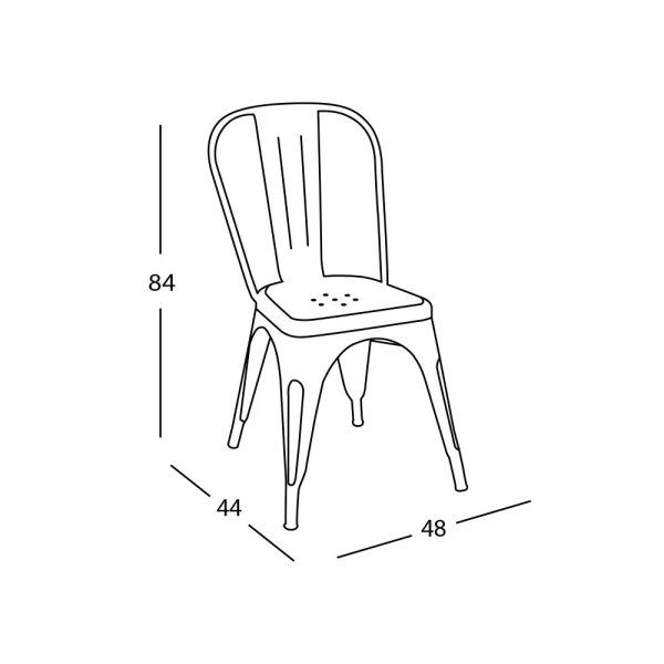 CADEIRA INDUSTRIAL VERMELHO JOSEPHINE