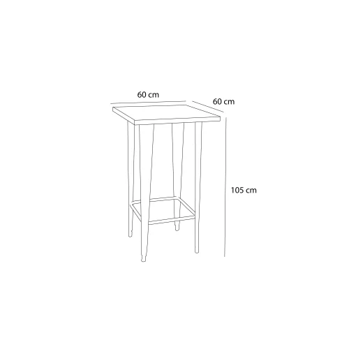 MESA JOSEPHINA BRANCA ENVELHECIDA