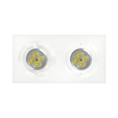 OLHO DE BOI 2 LUZES IGOR ALUMÍNIO BRANCO